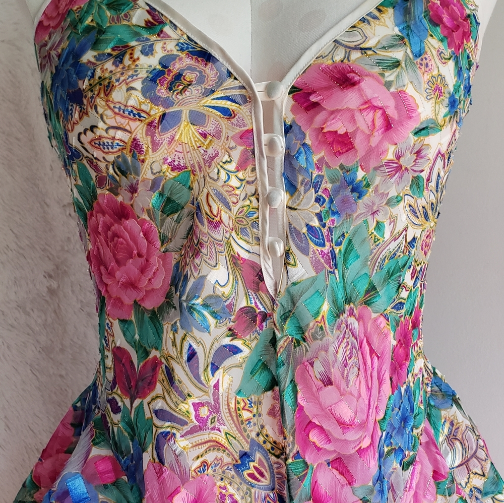 Victoria's secret vintage gold label multi color floral onesie 💐